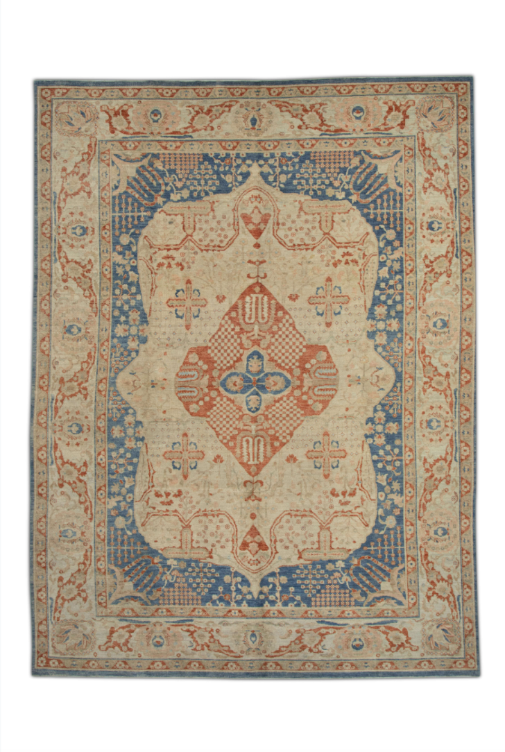 Turkish Antique Look Oushak Rug 9'10" x 13'8"  #15