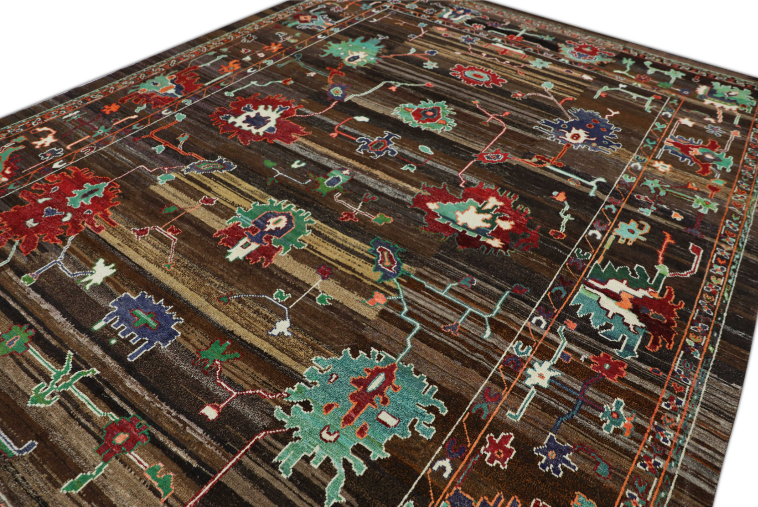 Turkish Old Wool Oushak Rug 10'2" x 14'5"  #07