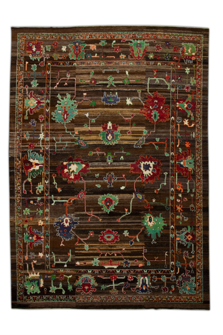 Turkish Old Wool Oushak Rug 10'2" x 14'5"  #07