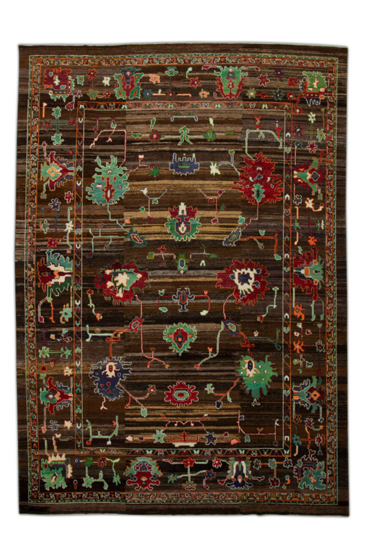 #07 Turkish Old Wool Oushak Rug 10'2" x 14'5"