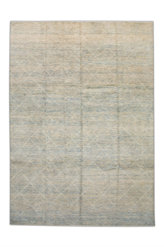 #M-1020 Hand Knotted Turkish Modern Rug 9'10" x 13'10"