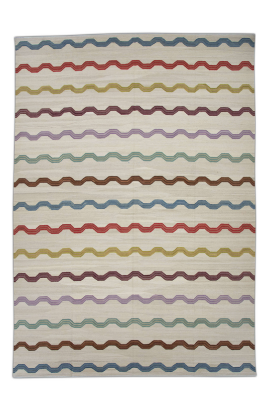 #F-1007 Oriental Flat Weave Turkish Kilim 11'9" x 15'10"