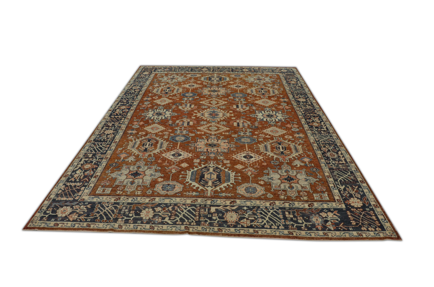 Turkish Antique Look Oushak Rug 9'11" x 13'2"  #1563