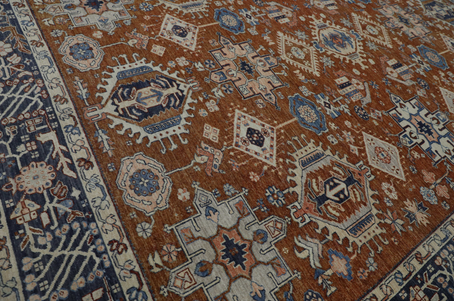 Turkish Antique Look Oushak Rug 9'11" x 13'2"  #1563