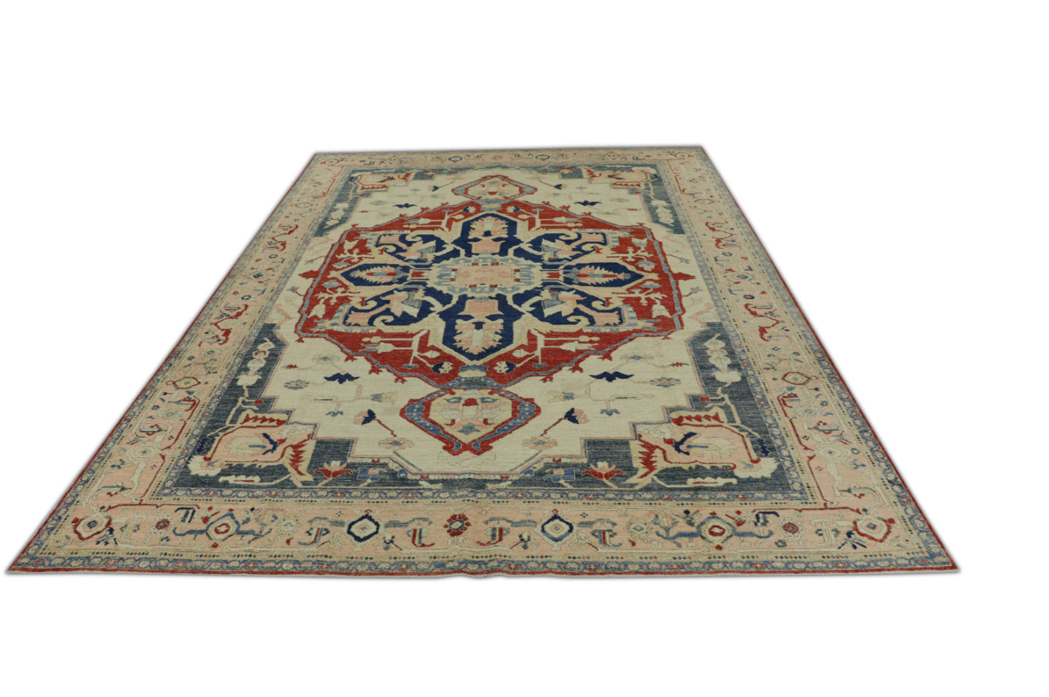 Turkish Antique Look Oushak Rug 9'6" x 12'5"  #181