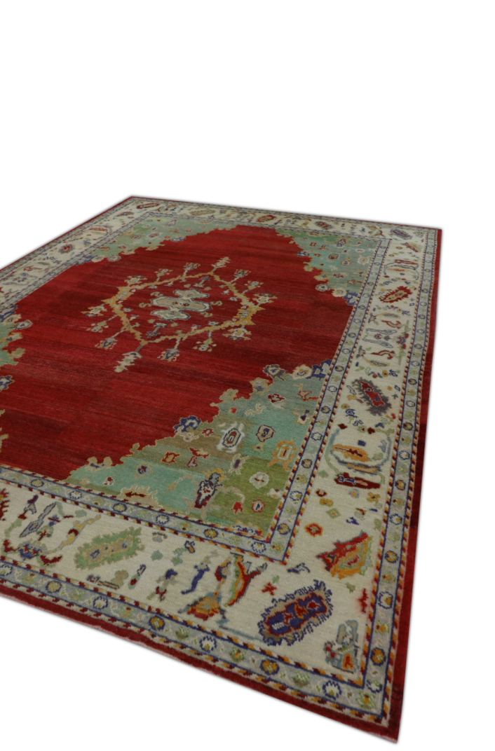 Turkish Old Wool Oushak Rug 9'4" x 12'6"  #179