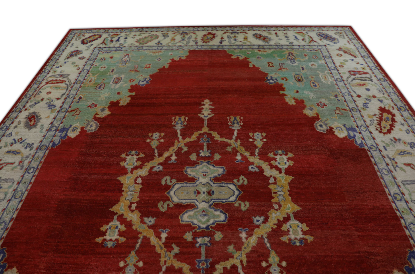 Turkish Old Wool Oushak Rug 9'4" x 12'6"  #179