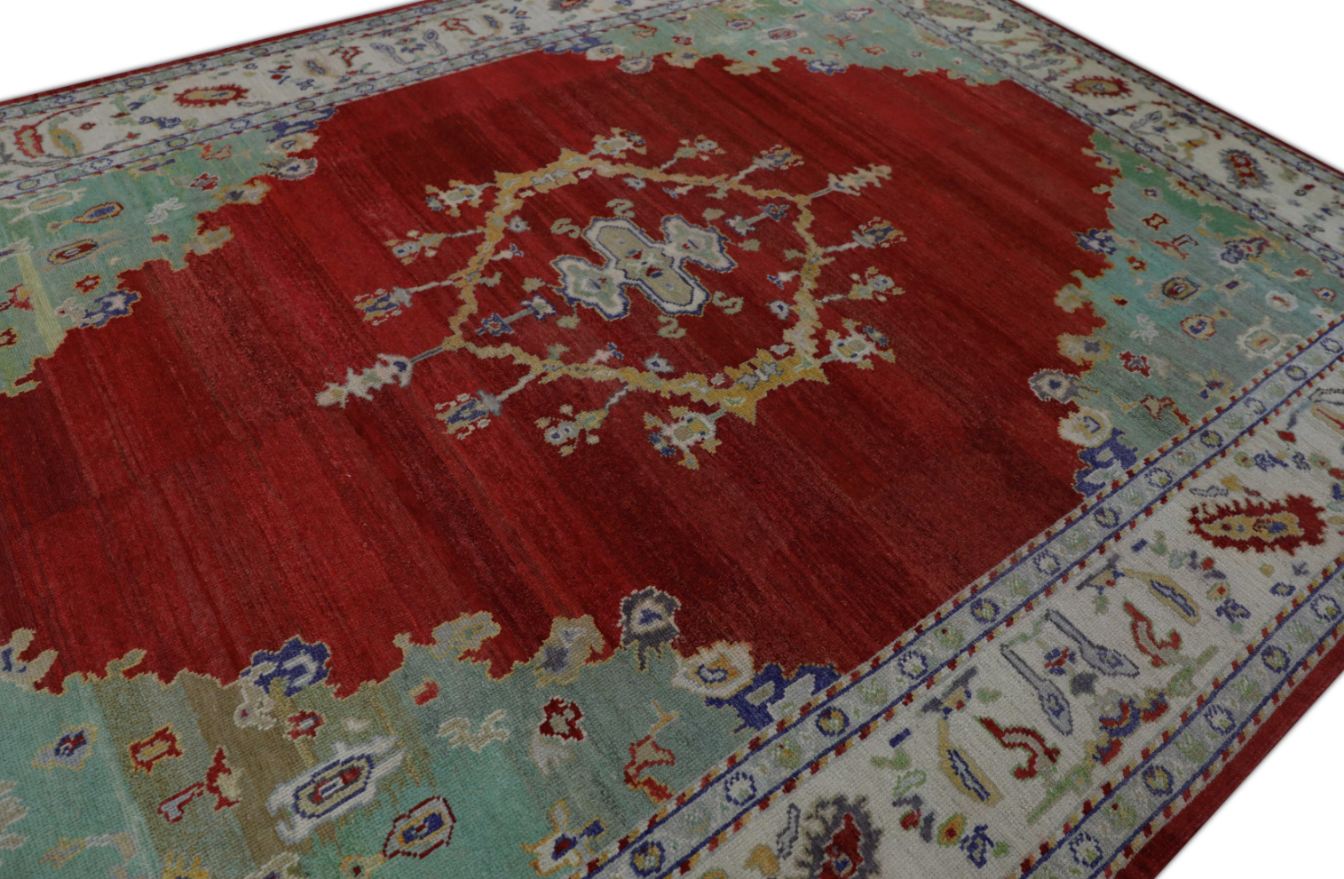 Turkish Old Wool Oushak Rug 9'4" x 12'6"  #179
