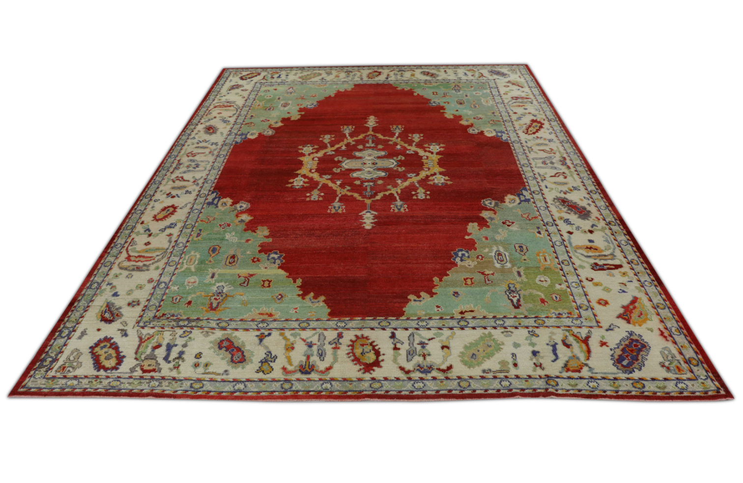 Turkish Old Wool Oushak Rug 9'4" x 12'6"  #179