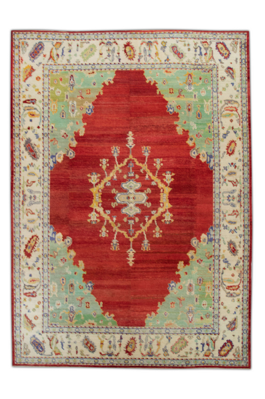 #179 Turkish Old Wool Oushak Rug 9'4" x 12'6"