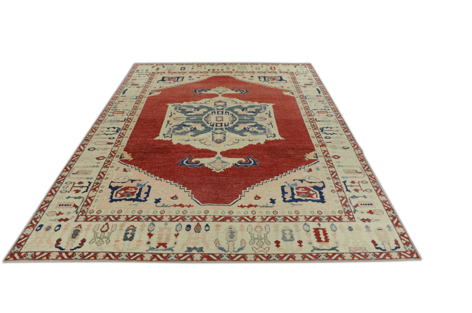 Turkish Antique Look Oushak Rug 9' x 12'4"  #228