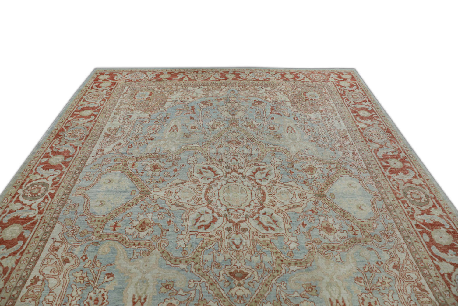 Turkish Antique Look Oushak Rug 8'6" x 11'2"  #227