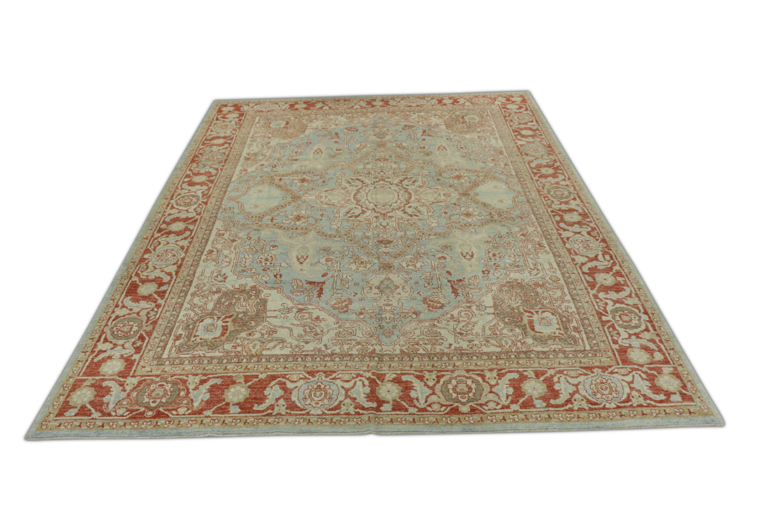 Turkish Antique Look Oushak Rug 8'6" x 11'2"  #227