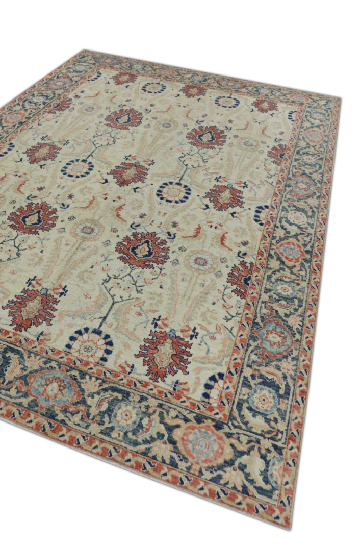 Turkish Antique Look Oushak Rug 7'10" x 10'3"  #402