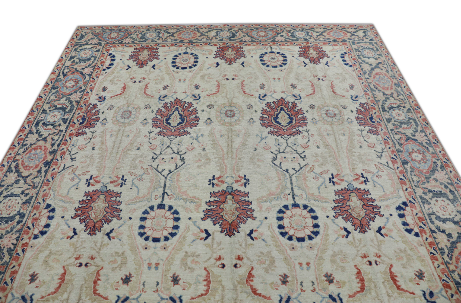 Turkish Antique Look Oushak Rug 7'10" x 10'3"  #402