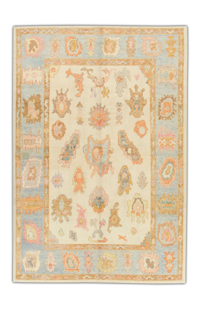 Turkish Oushak Rug 6'4" x 8'11" #437