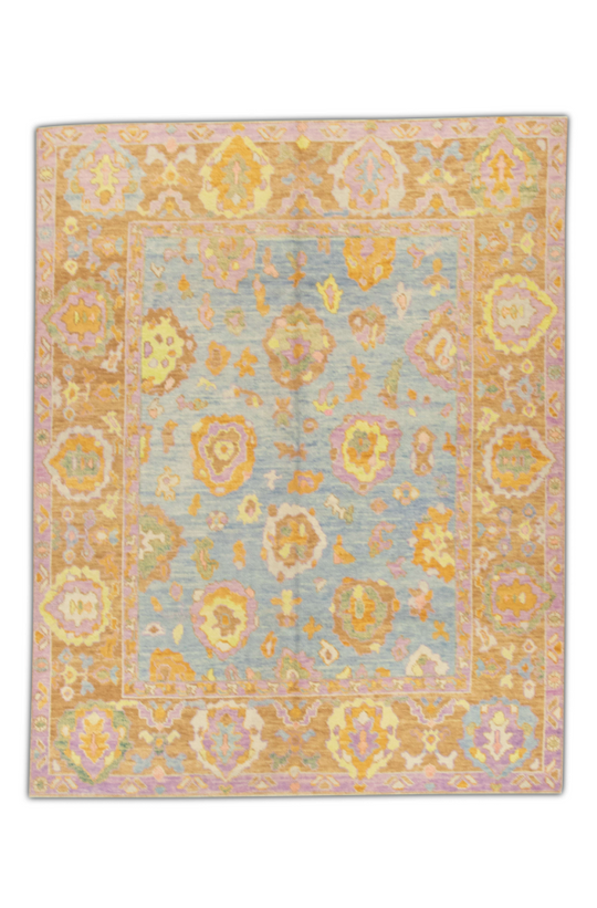 #1463 Turkish Oushak 6'9" x 8'4"