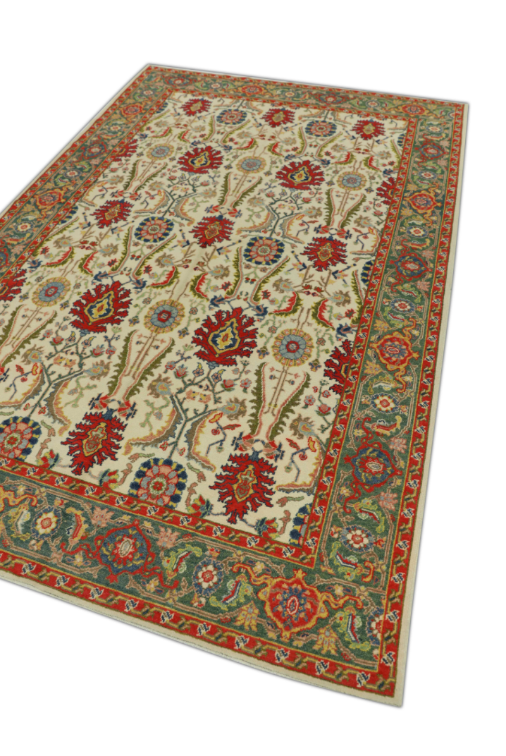 Turkish Antique Look Oushak Rug 6'3" x 9'8"  #468