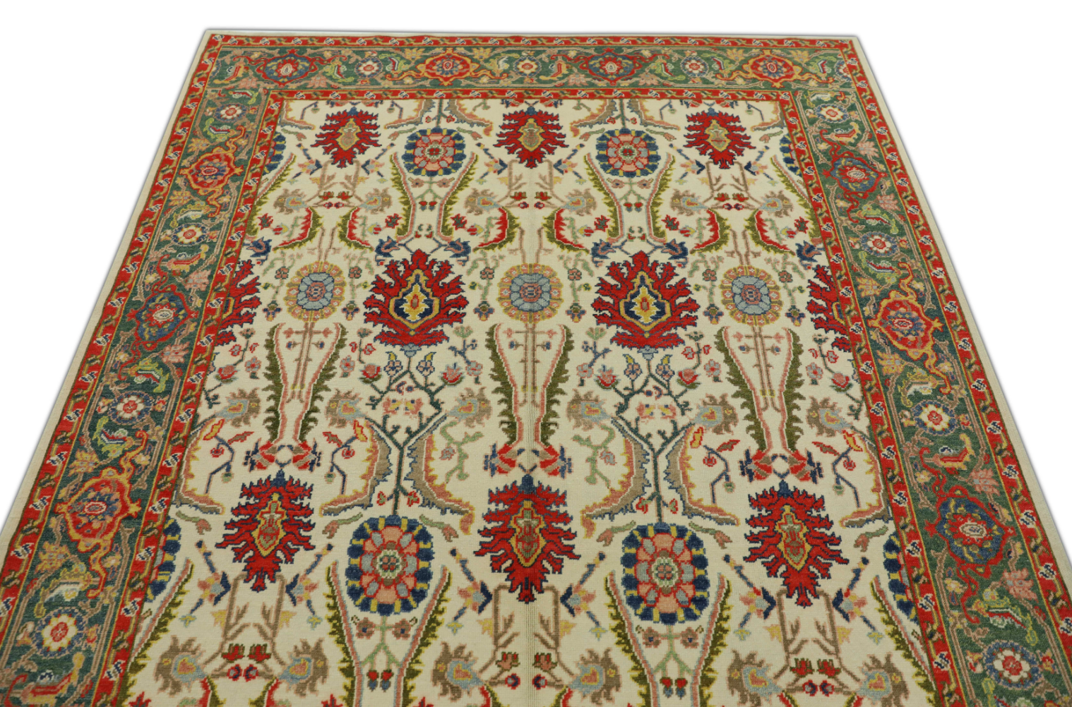 Turkish Antique Look Oushak Rug 6'3" x 9'8"  #468