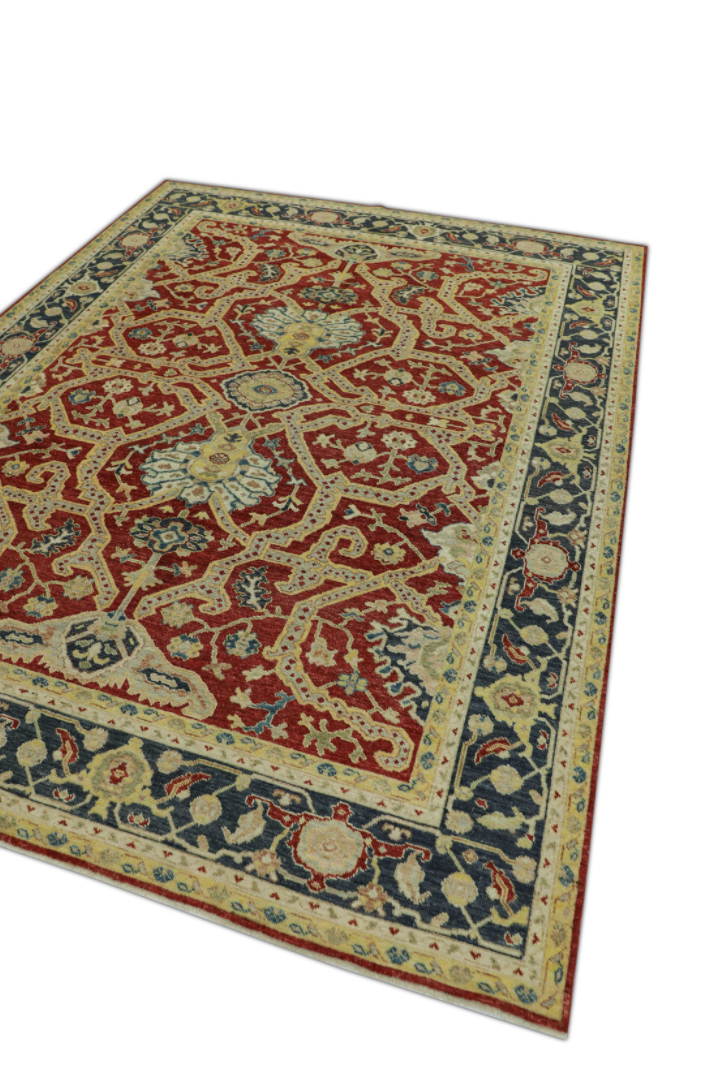 Turkish Antique Look Oushak Rug 7'1" x 9'3" #415