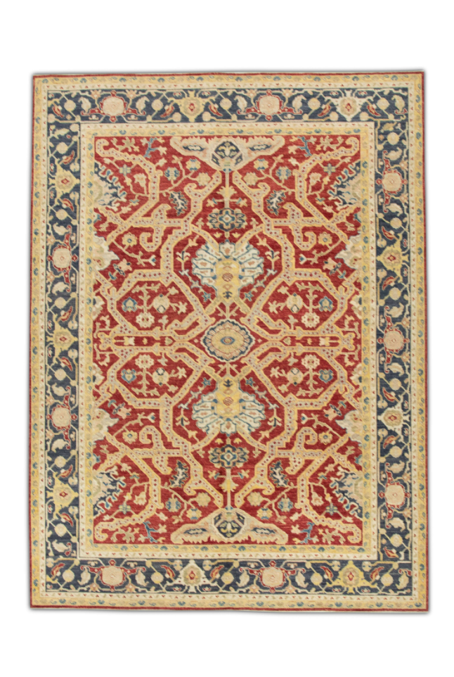 Turkish Antique Look Oushak Rug 7'1" x 9'3" #415