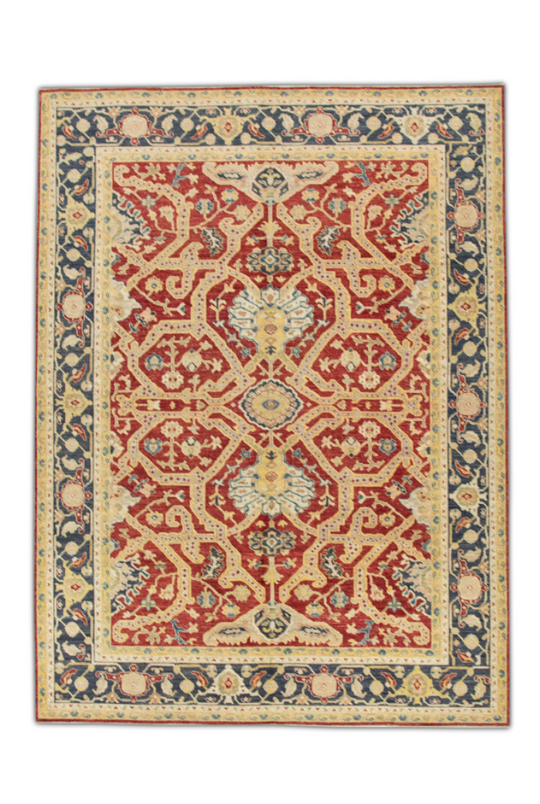 #415 Turkish Antique Look Oushak 7'1" x 9'3"