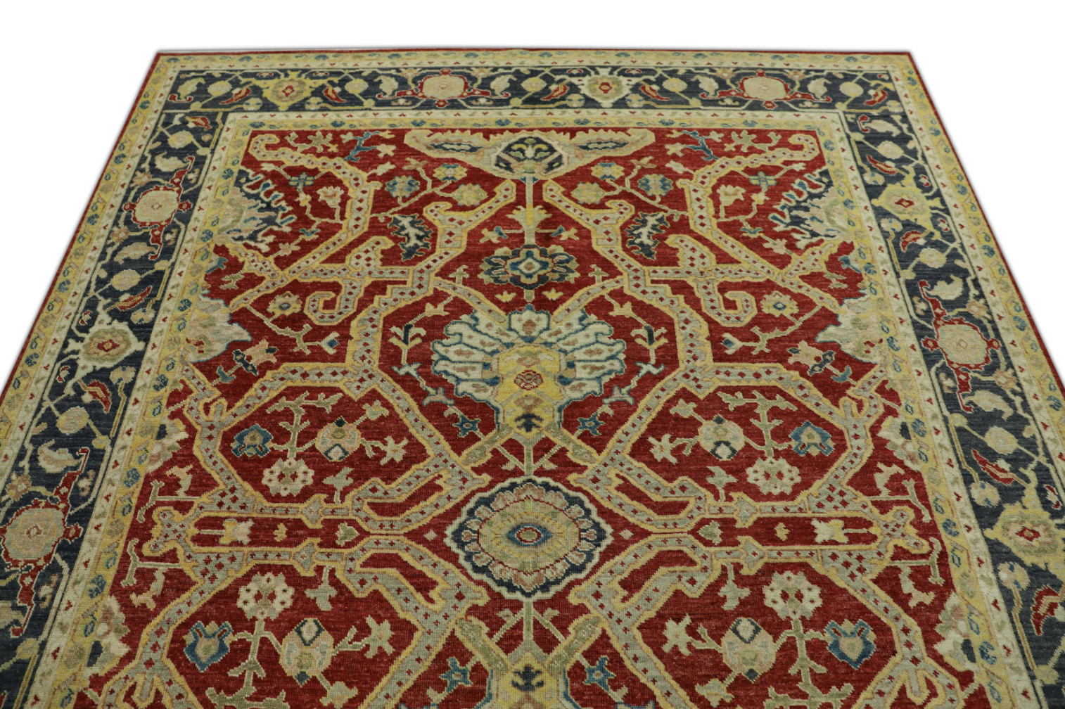 Turkish Antique Look Oushak Rug 7'1" x 9'3" #415