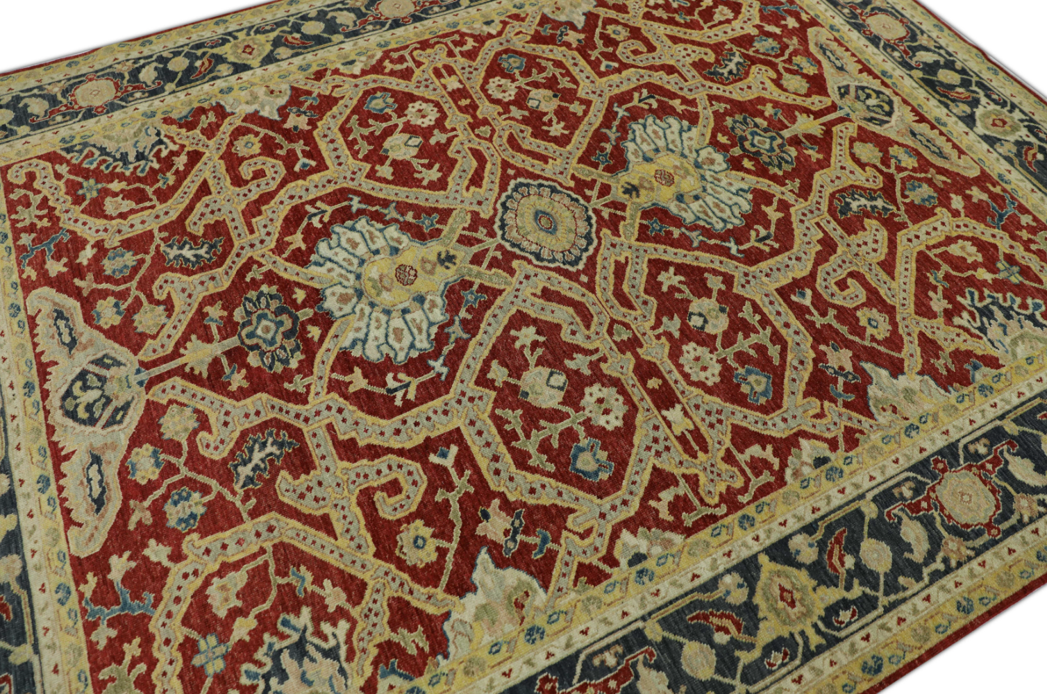 Turkish Antique Look Oushak Rug 7'1" x 9'3" #415