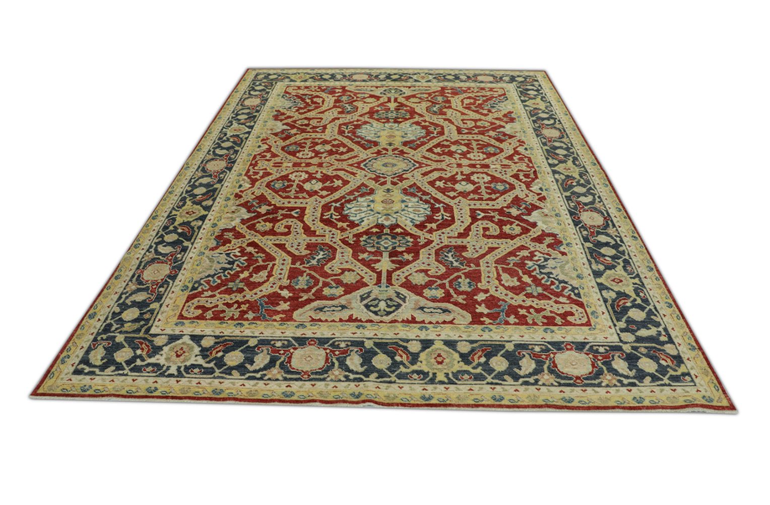 Turkish Antique Look Oushak Rug 7'1" x 9'3" #415