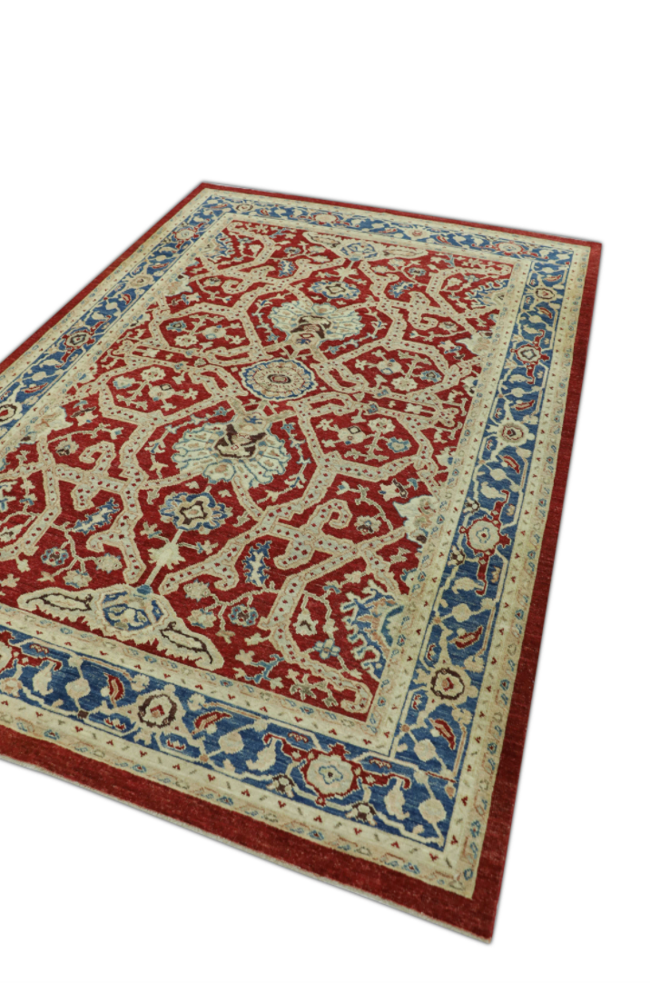 Turkish Antique Look Oushak Rug 6'1" x 8'10"  #418