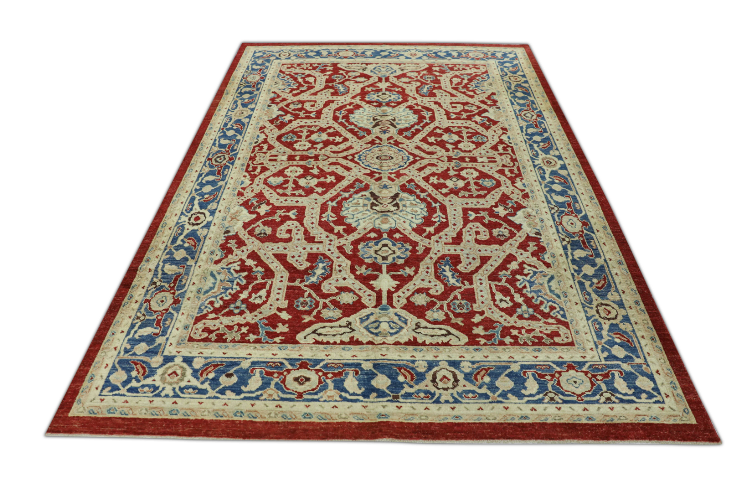 Turkish Antique Look Oushak Rug 6'1" x 8'10"  #418
