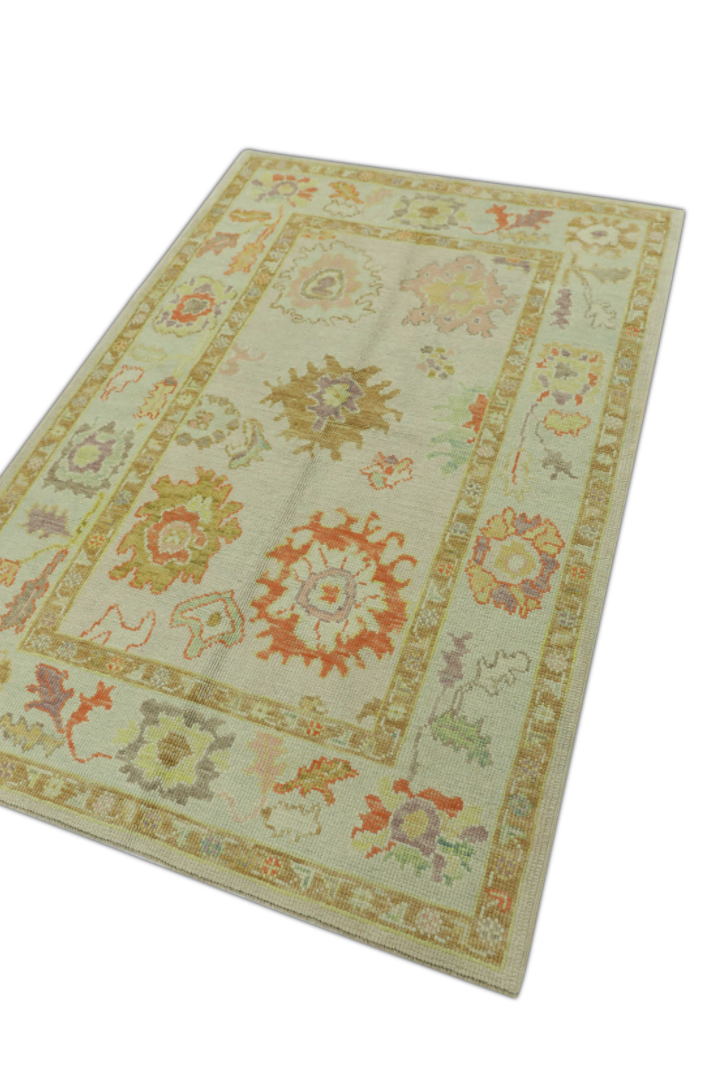 Turkish Oushak Rug 4'2" x 6'2" #263