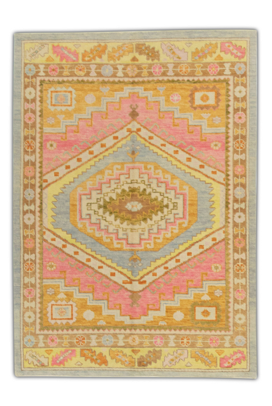 #518 Turkish Oushak 5'1" x 6'11"