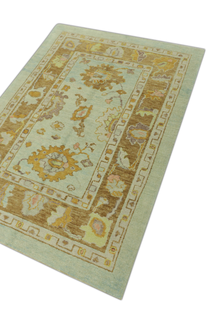 Turkish Oushak Rug 4'1" x 5'7" #328