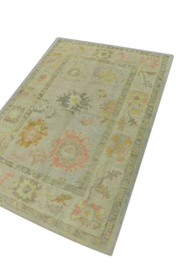 Turkish Oushak Rug 4'2" x 5'10" #267