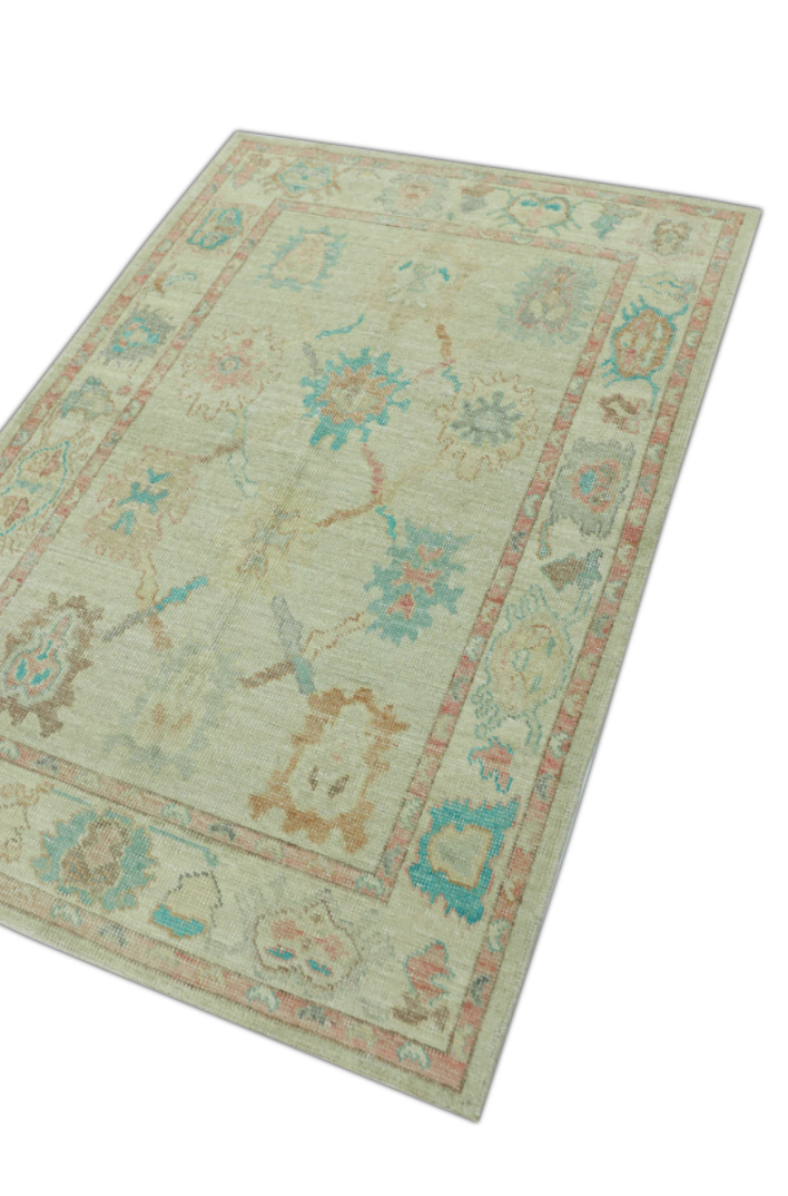 Turkish Oushak Rug 4'1" x 6' #1442