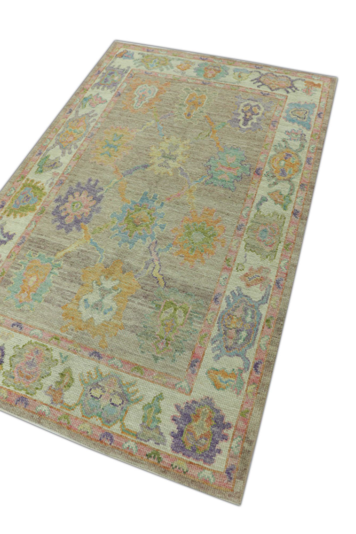 Turkish Oushak Rug 4'1" x 6'3" #287