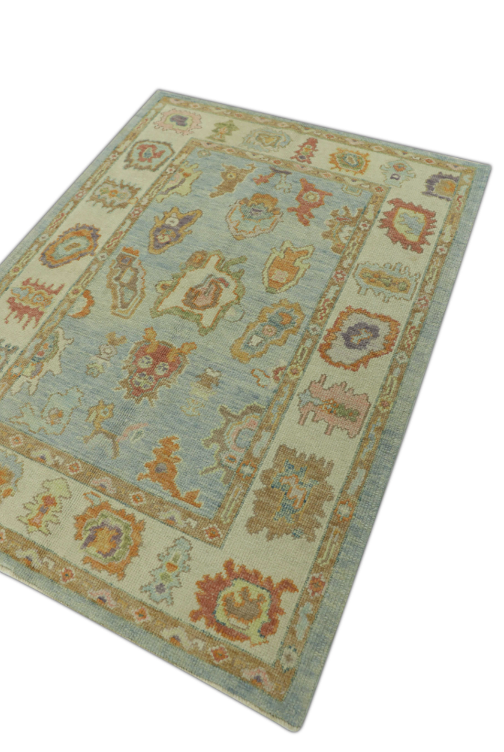 Turkish Oushak Rug 4'3" x 5'7" #285
