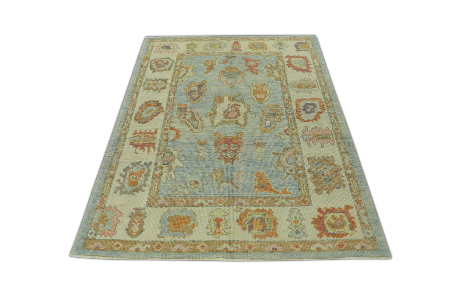 Turkish Oushak Rug 4'3" x 5'7" #285