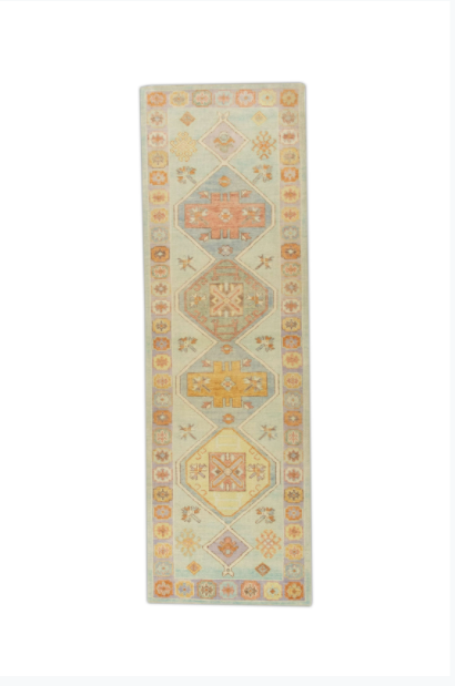 #731 Turkish Oushak 3'1" x 9'10"