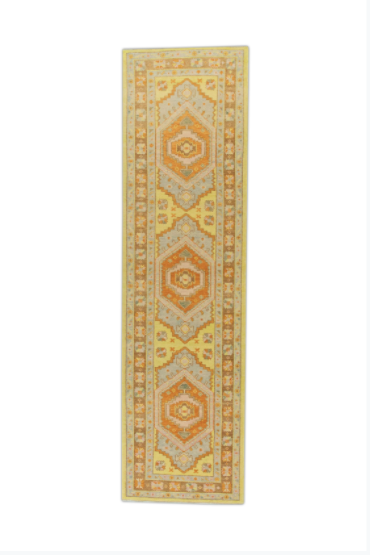 #749 Turkish Oushak 2'10" x 10'6"