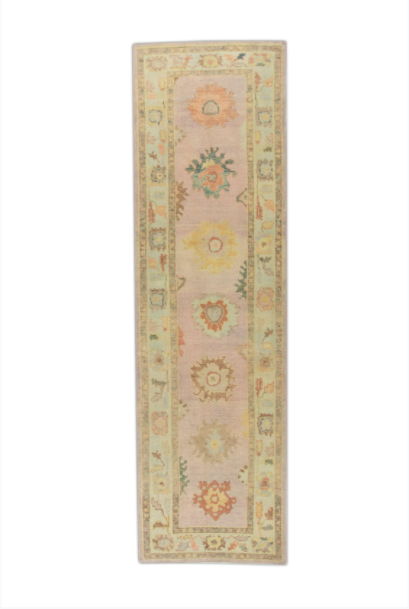 #1486 Turkish Oushak 3'2" x 10'10"