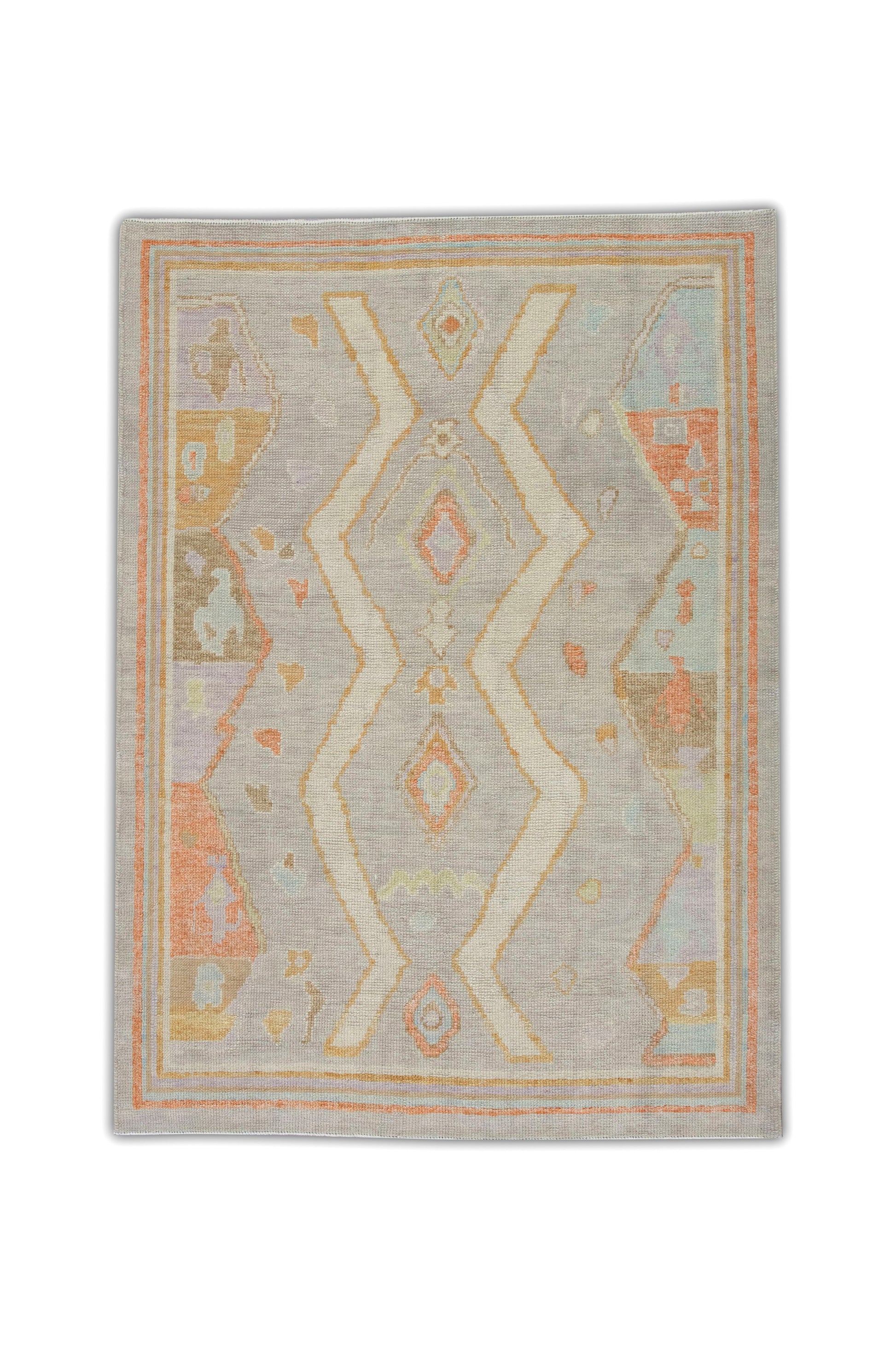 Turkish Oushak Rug 4'1" x 5'7" #5104