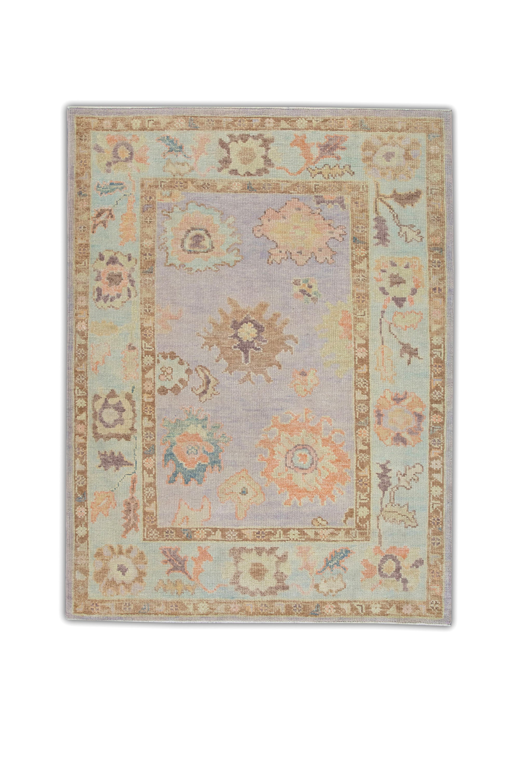 Turkish Oushak Rug 4'1" x 5'6" #5254