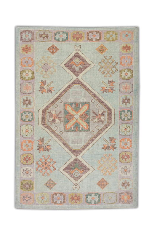 #5054 Turkish Oushak 4'2" x 6'4"