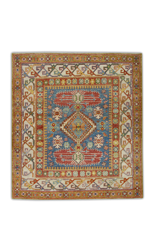 #5974 Turkish Antique Look Oushak  4'10" x 5'1"