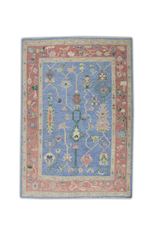 #5850 Turkish Oushak 4'2" x 5'10"