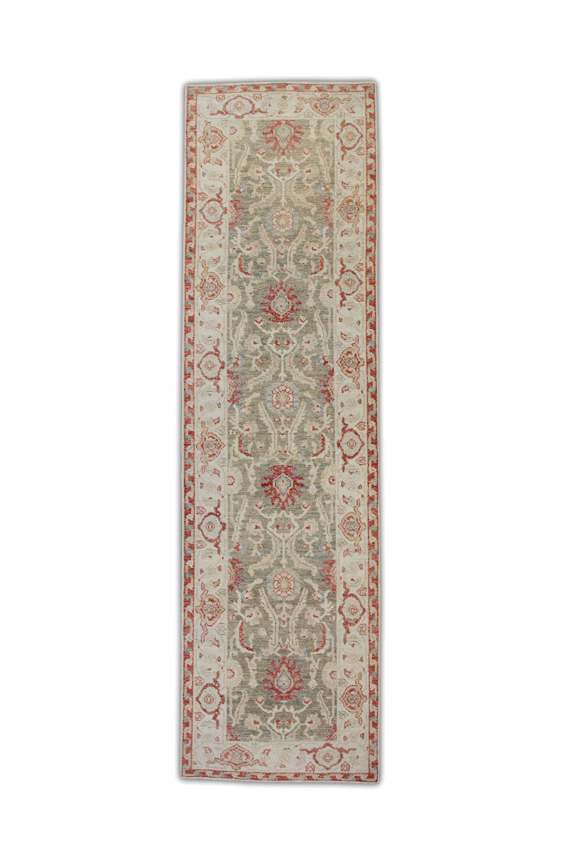 Turkish Antique Look Oushak Rug 2'8" x 9'6" #5053