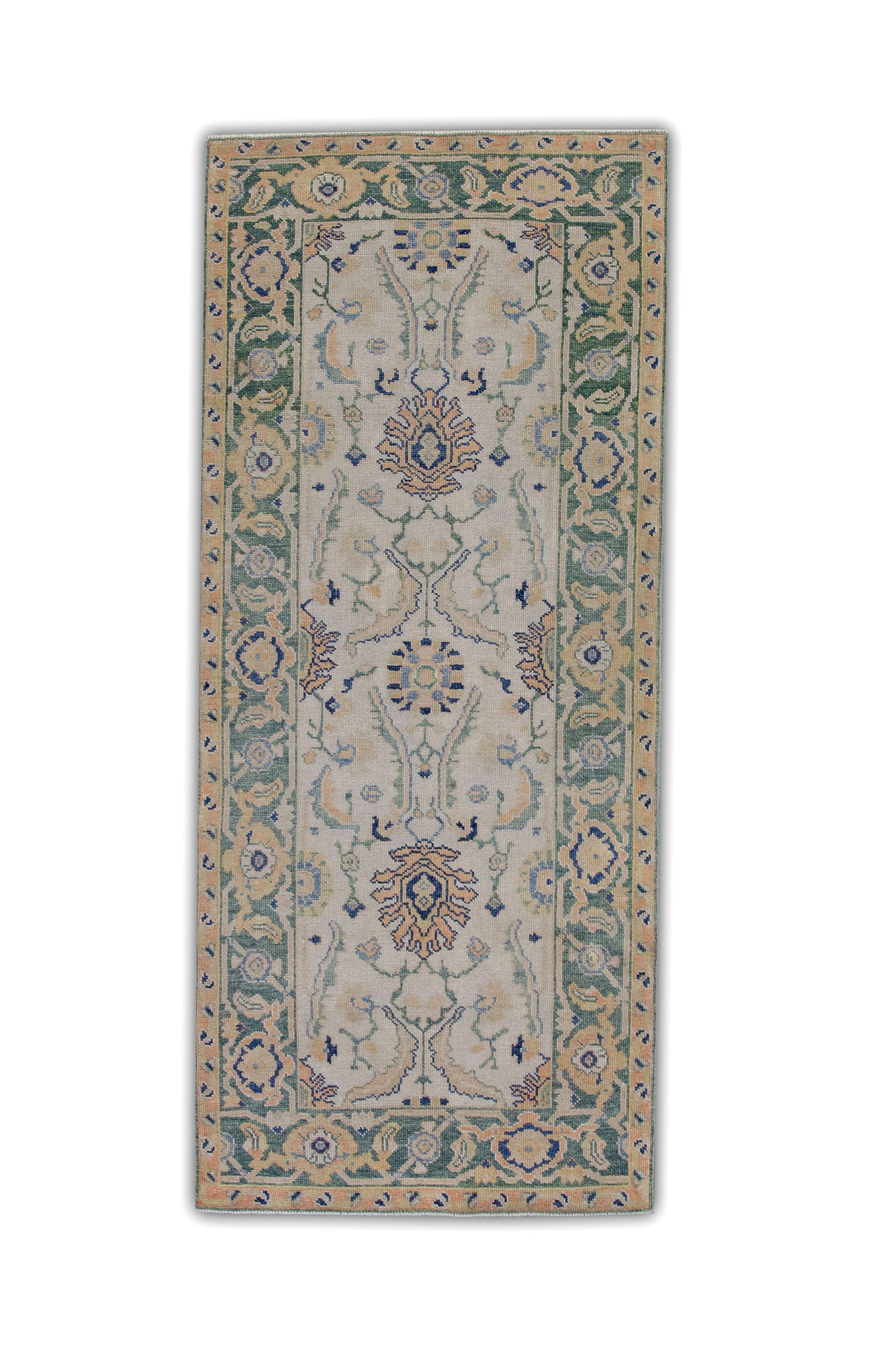 Turkish Antique Look Oushak Rug 2'8" x 5'11"  #6098