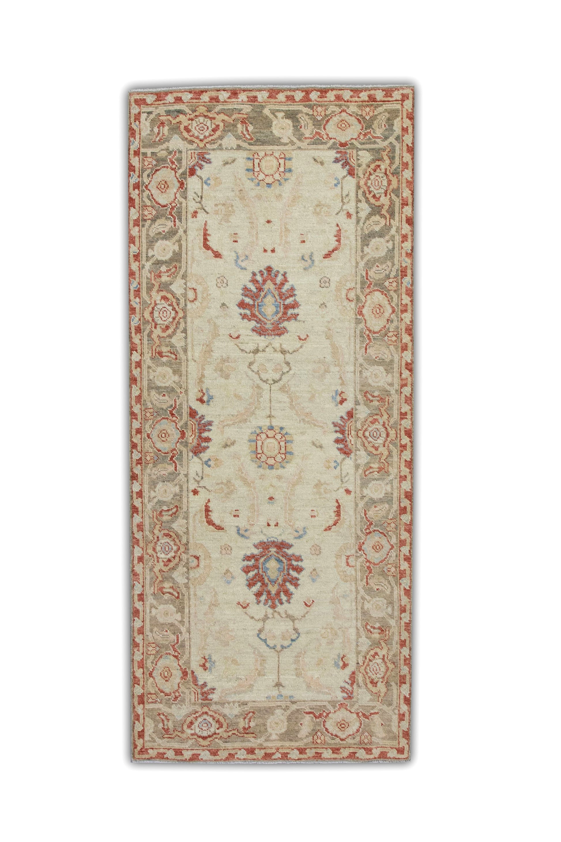 Turkish Antique Look Oushak Rug 2'8" x 6'2"  #5056